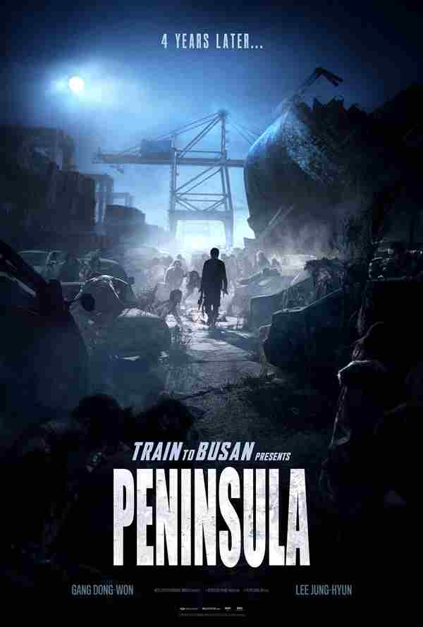 póster de train to busan 2 peninsula, tren a busan, invasion zombie, estación zombie